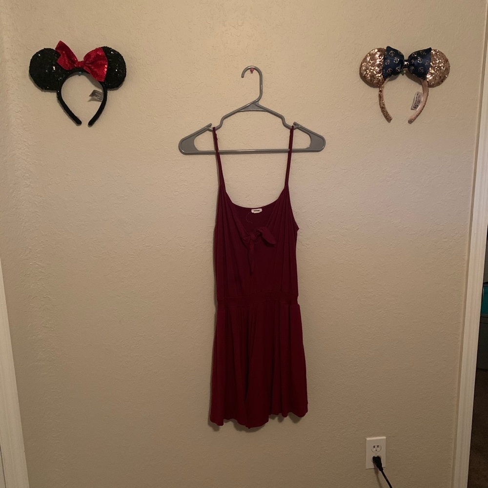Maroon Garage Romper